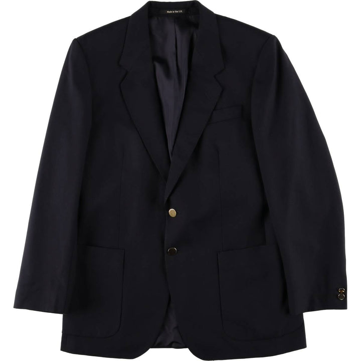 St. Michael Navy Blazer, Tailored Jacket, Made in England, Men's Size Medium polyester navy blue type Vintage Second Hand