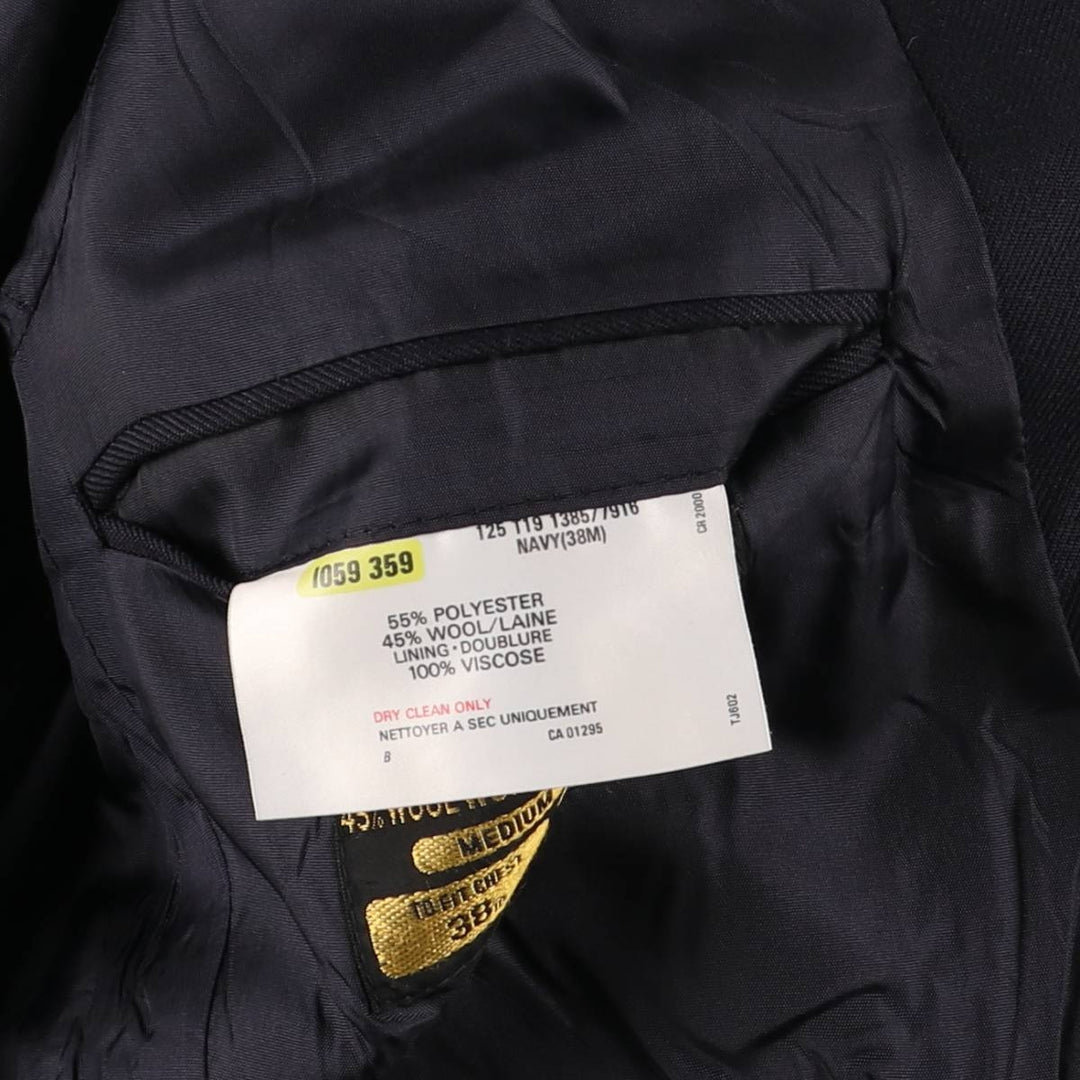 St. Michael Navy Blazer, Tailored Jacket, Made in England, Men's Size Medium polyester navy blue type Vintage Second Hand