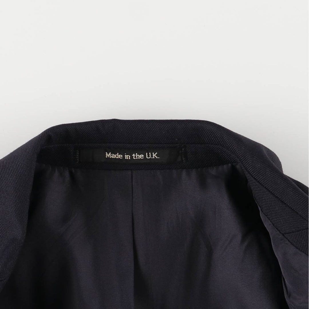 St. Michael Navy Blazer, Tailored Jacket, Made in England, Men's Size Medium polyester navy blue type Vintage Second Hand