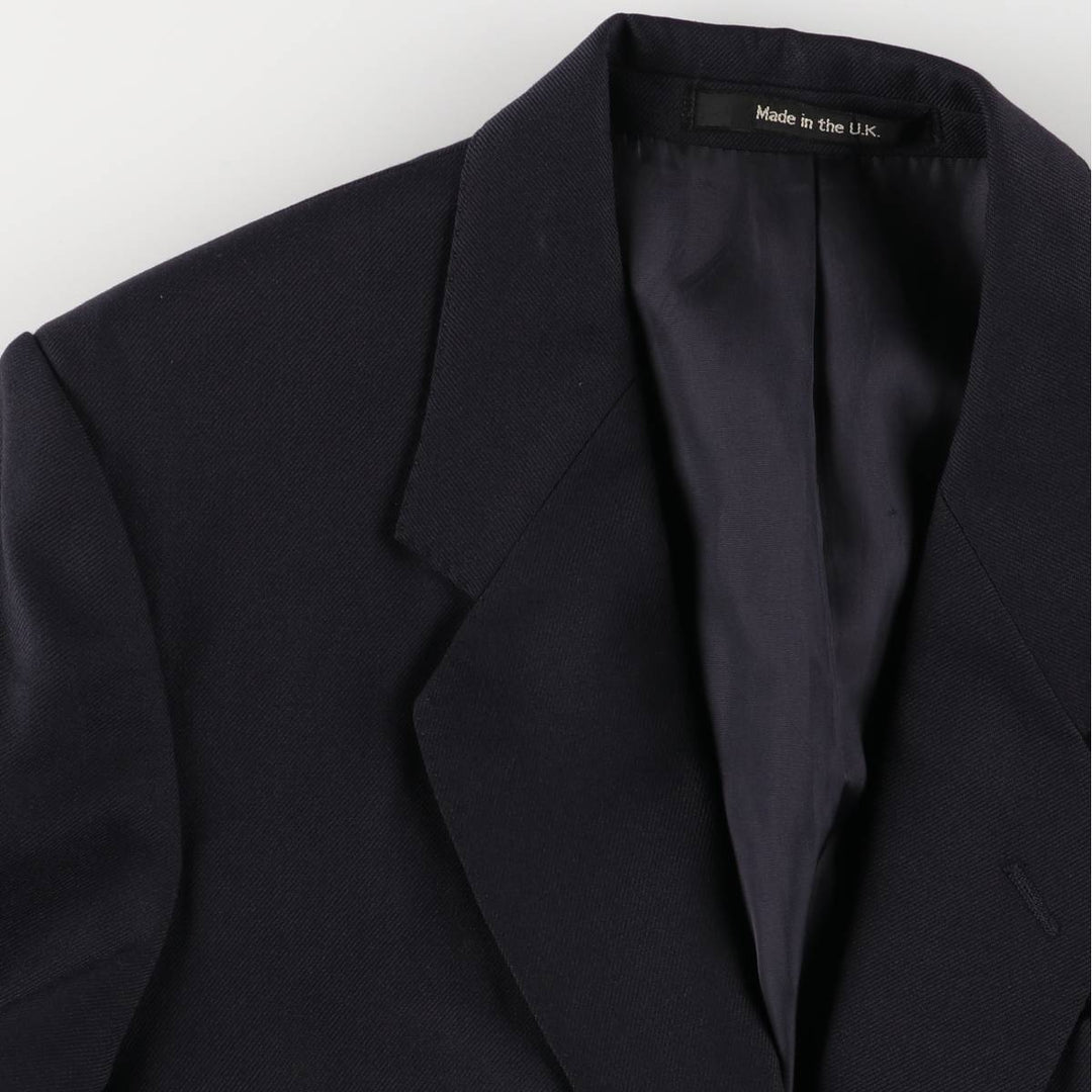 St. Michael Navy Blazer, Tailored Jacket, Made in England, Men's Size Medium polyester navy blue type Vintage Second Hand