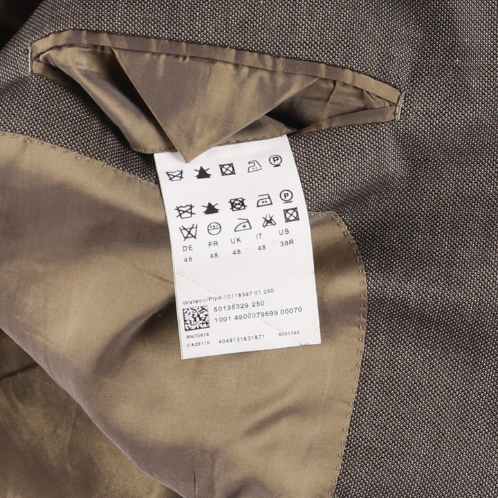 Hugo Boss wool tailored jacket, men's size M wool Charcoal Vintage Second Hand