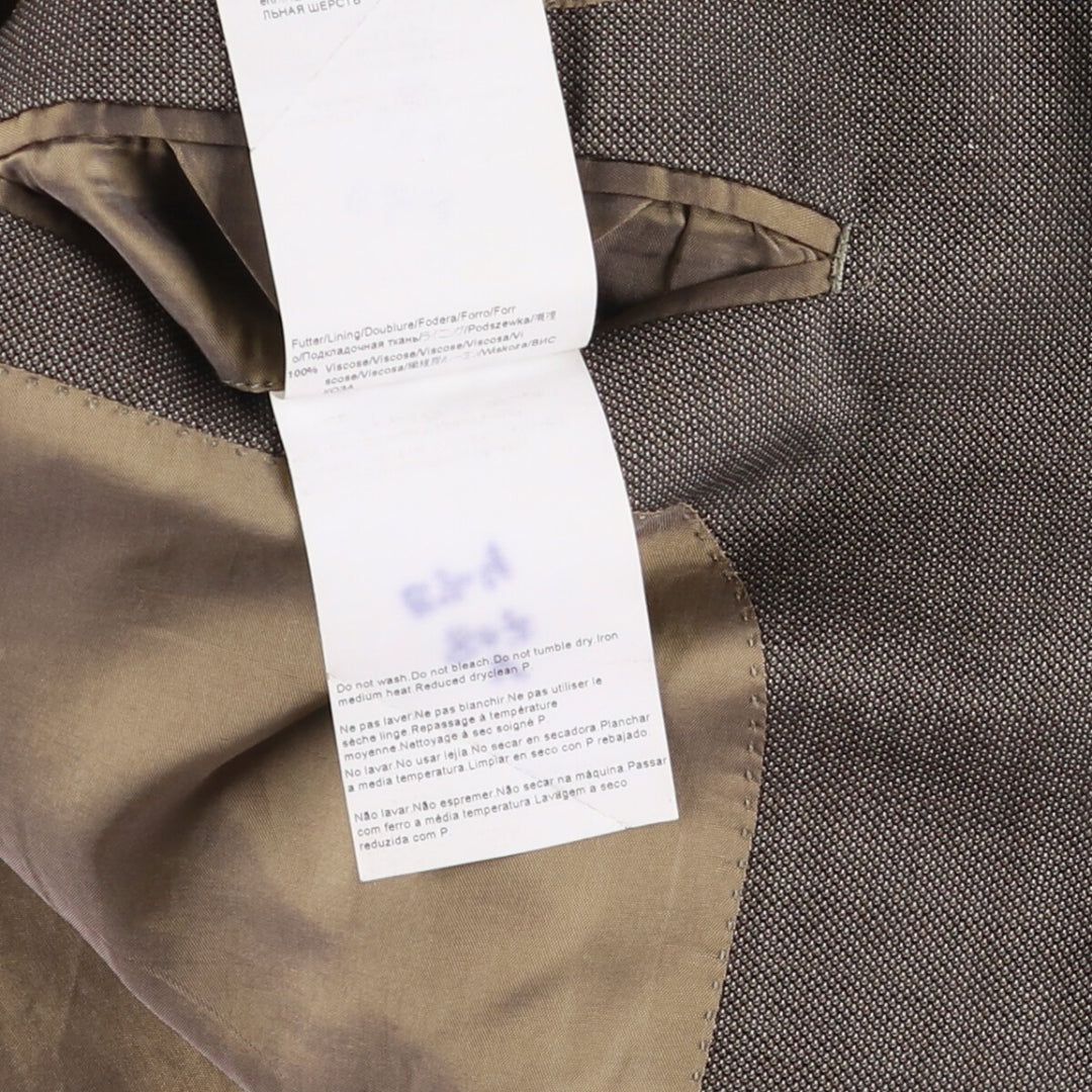 Hugo Boss wool tailored jacket, men's size M wool Charcoal Vintage Second Hand