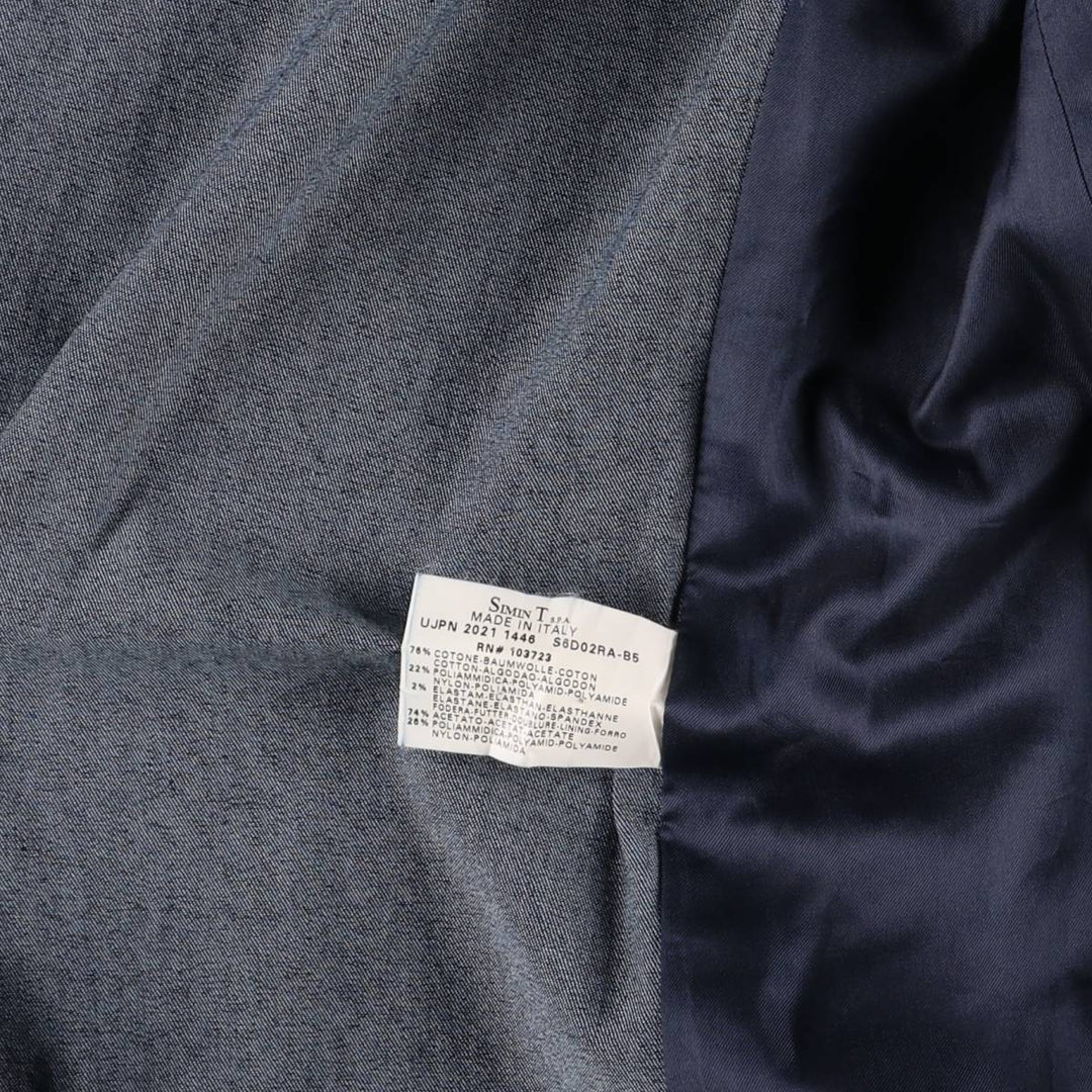 Armani Jeans Indigo 002 series cotton tailored jacket, made in Italy, men's size XL cotton navy blue type Vintage Second Hand