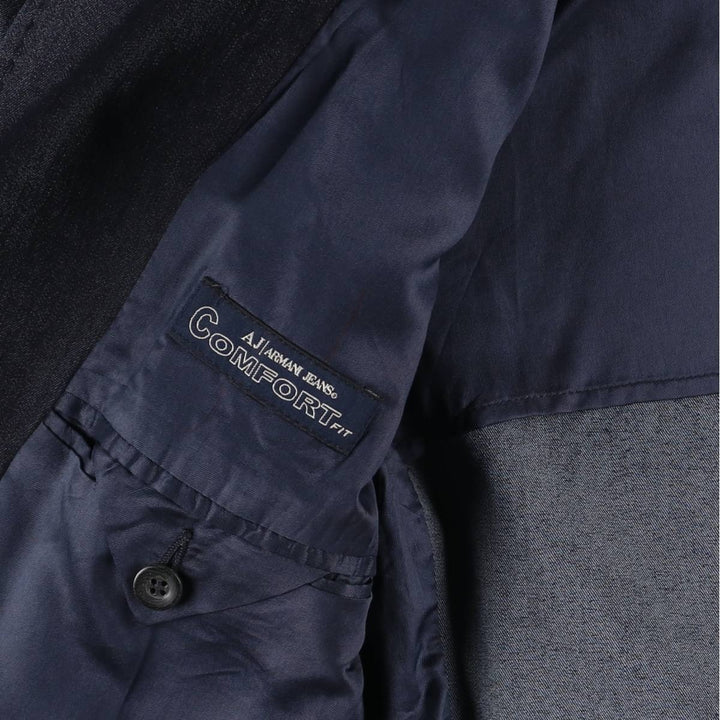 Armani Jeans Indigo 002 series cotton tailored jacket, made in Italy, men's size XL cotton navy blue type Vintage Second Hand