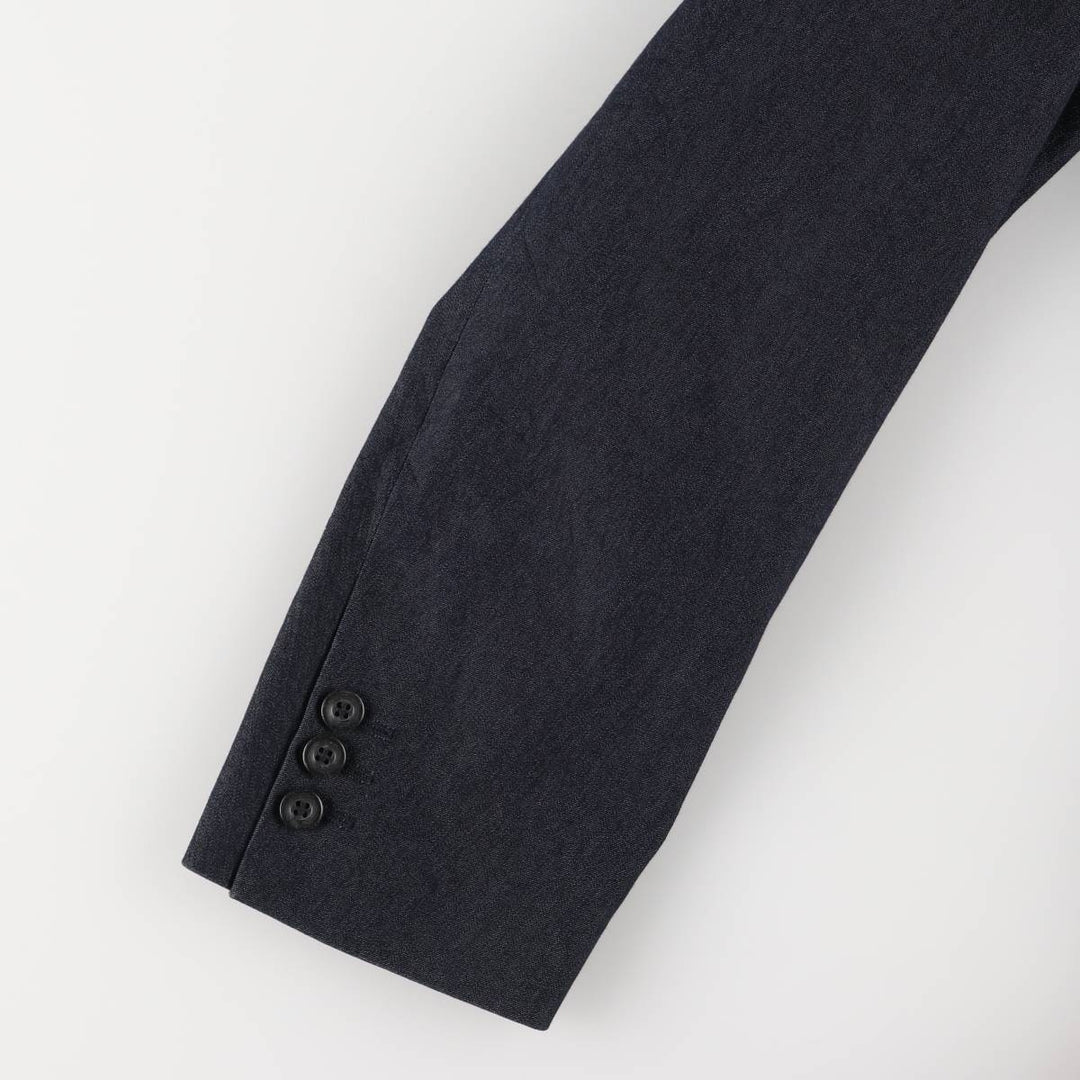 Armani Jeans Indigo 002 series cotton tailored jacket, made in Italy, men's size XL cotton navy blue type Vintage Second Hand