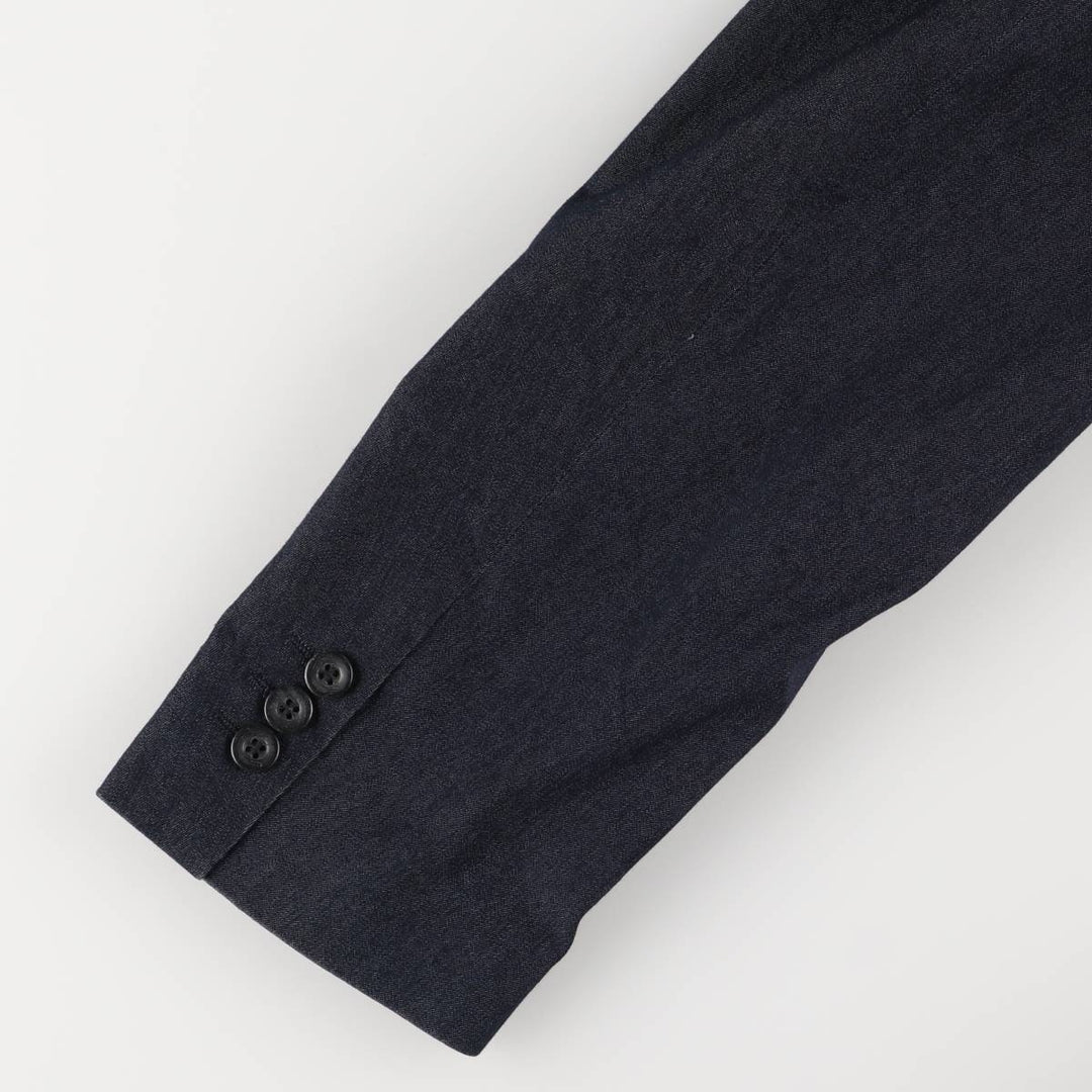 Armani Jeans Indigo 002 series cotton tailored jacket, made in Italy, men's size XL cotton navy blue type Vintage Second Hand