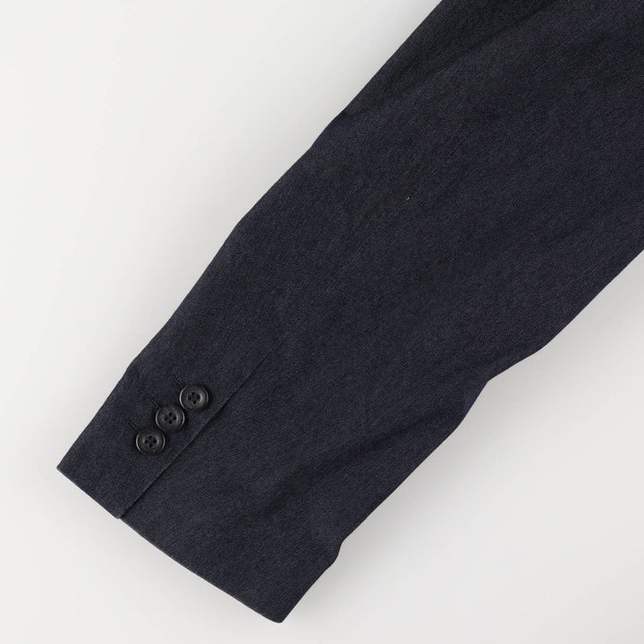 Armani Jeans Indigo 002 series cotton tailored jacket, made in Italy, men's size XL cotton navy blue type Vintage Second Hand