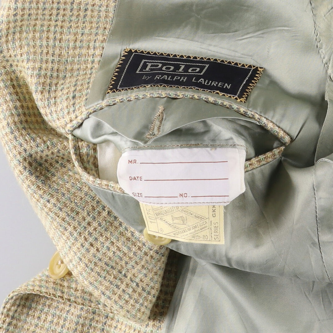 Ralph Lauren POLO by Ralph Lauren tailored jacket, men's size M unclear Beige type Vintage Second Hand