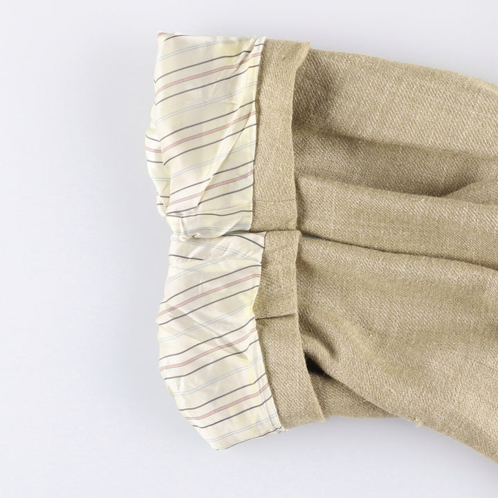 Ralph Lauren POLO by Ralph Lauren Check Pattern Silk Tailored Jacket, Made in Italy, Men's Size L silk Beige type Vintage Second Hand