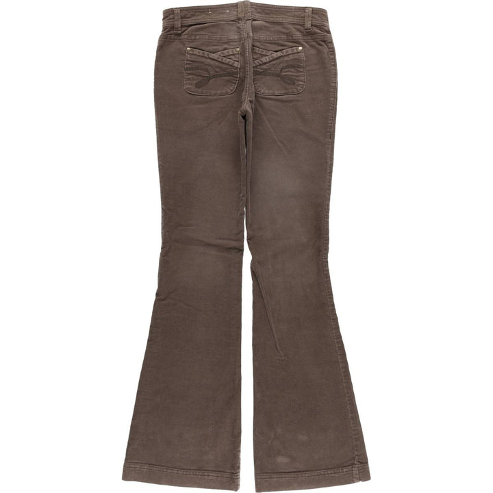 SO Flare Cut Corduroy Pants Women's L (w29) cotton brown type Vintage Second Hand