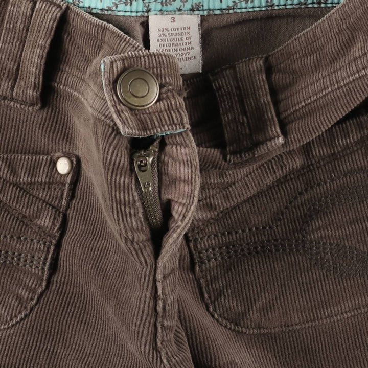 SO Flare Cut Corduroy Pants Women's L (w29) cotton brown type Vintage Second Hand