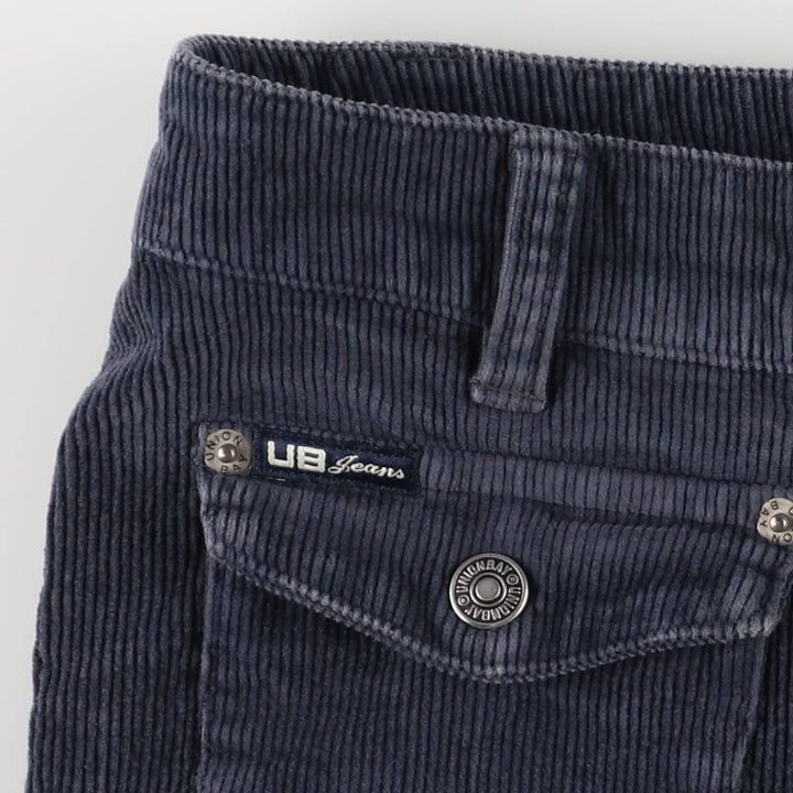 UNIONBAY STRETCH Flare Cut Corduroy Pants, Women's Size L (W29) cotton navy blue type Vintage Second Hand