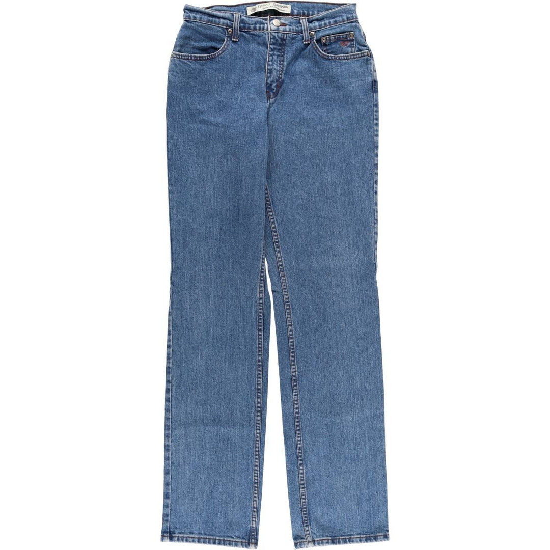 2000'S Harley-Davidson Straight Leg Denim Pants, Made in Canada, Women's Size L (W28) cotton blue type Vintage Second Hand