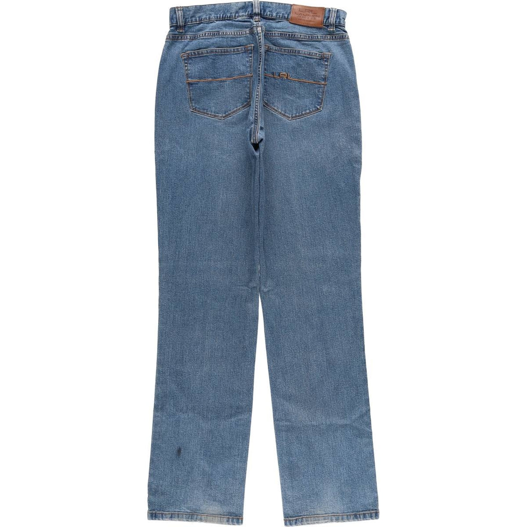 2000'S Ralph Lauren LRL LAUREN JEANS COMPANY Flare Cut Denim Pants Women's Size L (W30) cotton blue type Vintage Second Hand