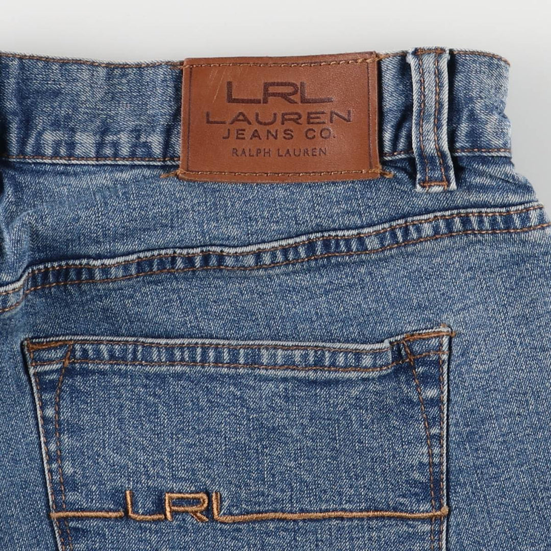 2000'S Ralph Lauren LRL LAUREN JEANS COMPANY Flare Cut Denim Pants Women's Size L (W30) cotton blue type Vintage Second Hand