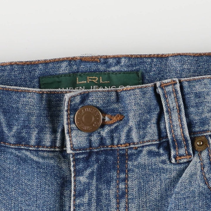 2000'S Ralph Lauren LRL LAUREN JEANS COMPANY Flare Cut Denim Pants Women's Size L (W30) cotton blue type Vintage Second Hand