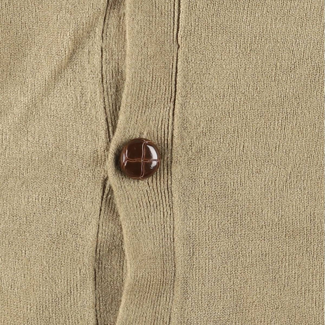 GEOFFREY BEENE Acrylic Knit Cardigan, Men's XL acrylic Beige type Vintage Second Hand