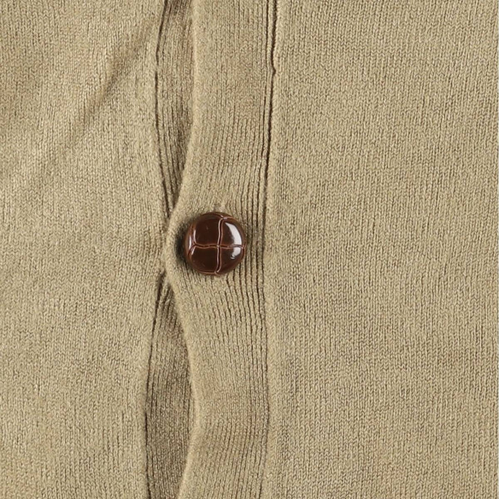 GEOFFREY BEENE Acrylic Knit Cardigan, Men's XL acrylic Beige type Vintage Second Hand