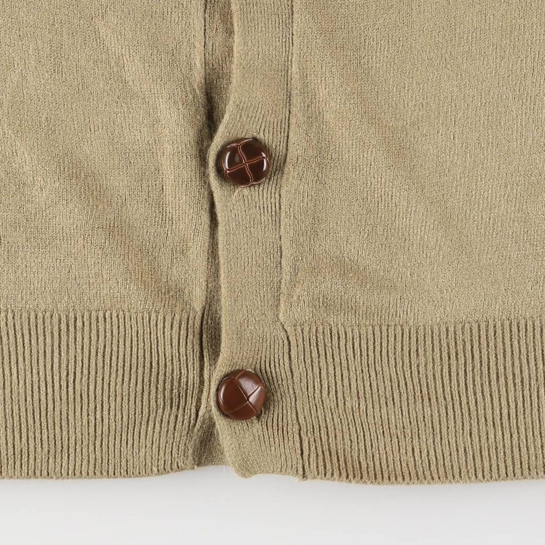 GEOFFREY BEENE Acrylic Knit Cardigan, Men's XL acrylic Beige type Vintage Second Hand