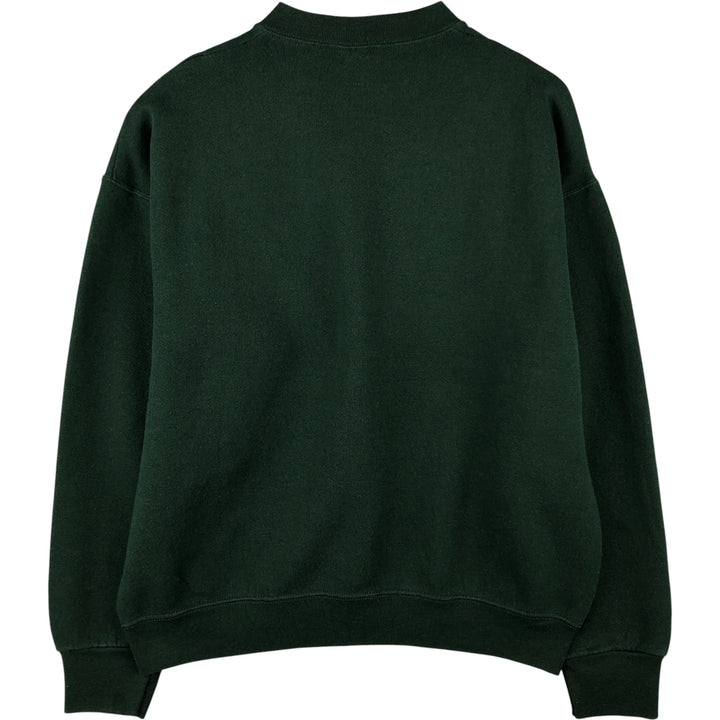 Vintage 90'S Fruit of the Loom logo sweatshirt, made in the USA, size L, men's cotton Green type dark green Vintage Second Hand
