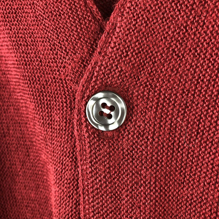 Vintage 1980'S Oakton knit cardigan, men's size small unclear red type Vintage Second Hand