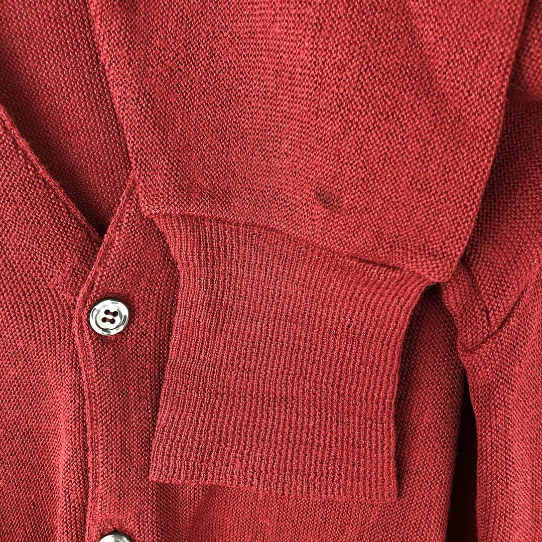Vintage 1980'S Oakton knit cardigan, men's size small unclear red type Vintage Second Hand