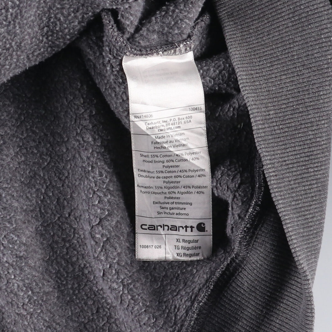 Carhartt Original Fit Half-Zip Hoodie, Men's XL cotton gray type Vintage Second Hand