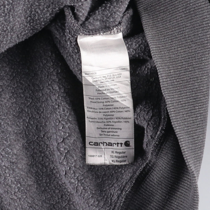 Carhartt Original Fit Half-Zip Hoodie, Men's XL cotton gray type Vintage Second Hand