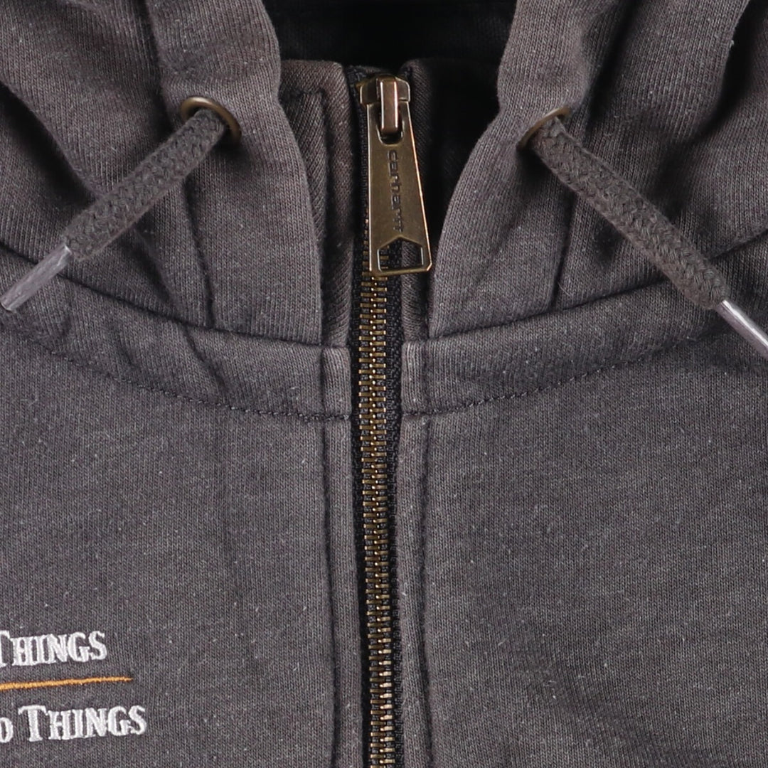 Carhartt Original Fit Half-Zip Hoodie, Men's XL cotton gray type Vintage Second Hand