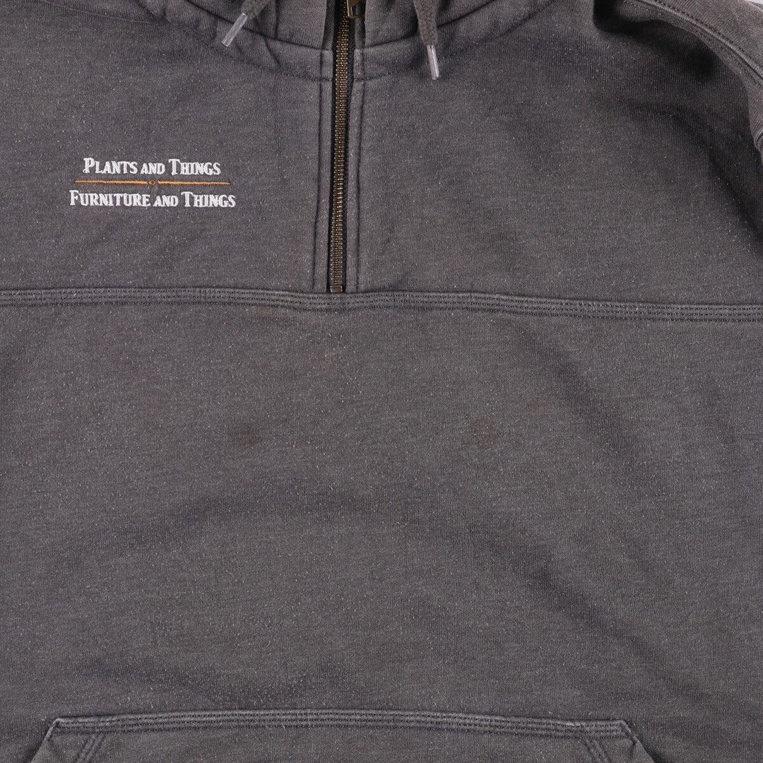 Carhartt Original Fit Half-Zip Hoodie, Men's XL cotton gray type Vintage Second Hand