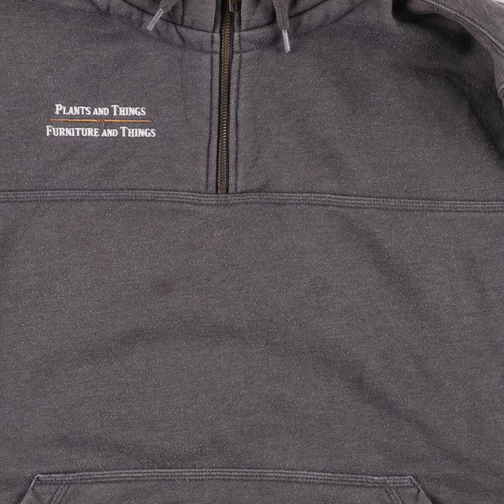 Carhartt Original Fit Half-Zip Hoodie, Men's XL cotton gray type Vintage Second Hand
