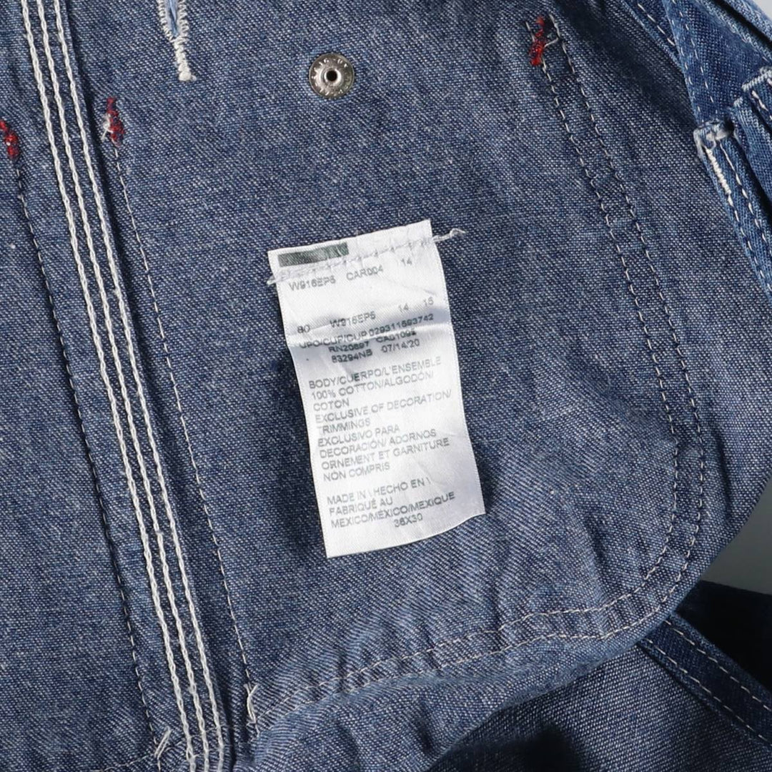 Dickies denim overalls for men, equivalent to W39 cotton blue type Vintage Second Hand