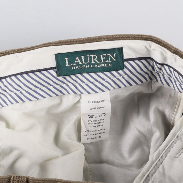 Ralph Lauren LAUREN Lauren Corduroy Pants Men's W33 equivalent cotton beige type brown Vintage Second Hand