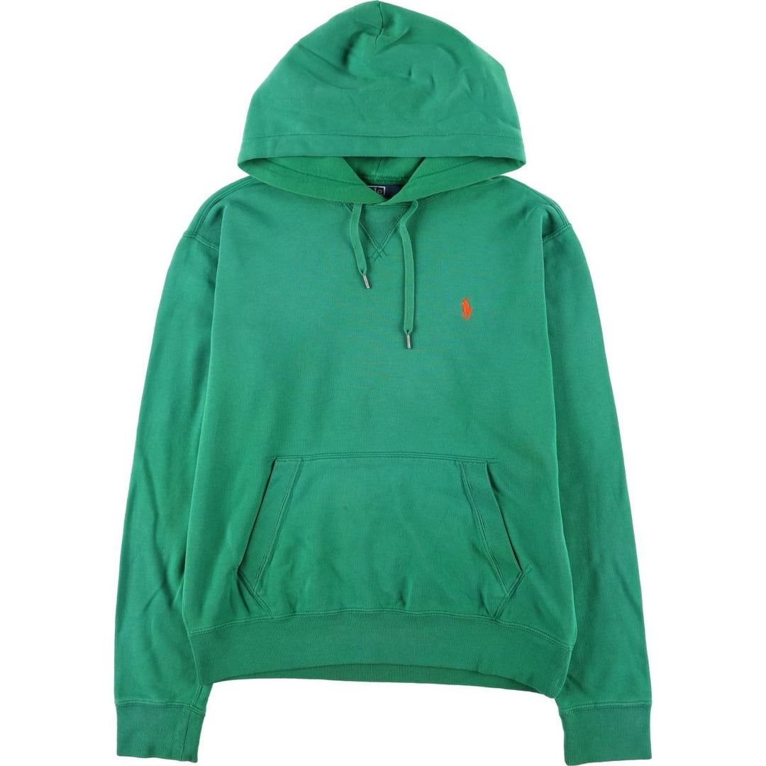 Ralph Lauren POLO by Ralph Lauren sweatshirt pullover hoodie, men's size S Pima Cotton green type Vintage Second Hand