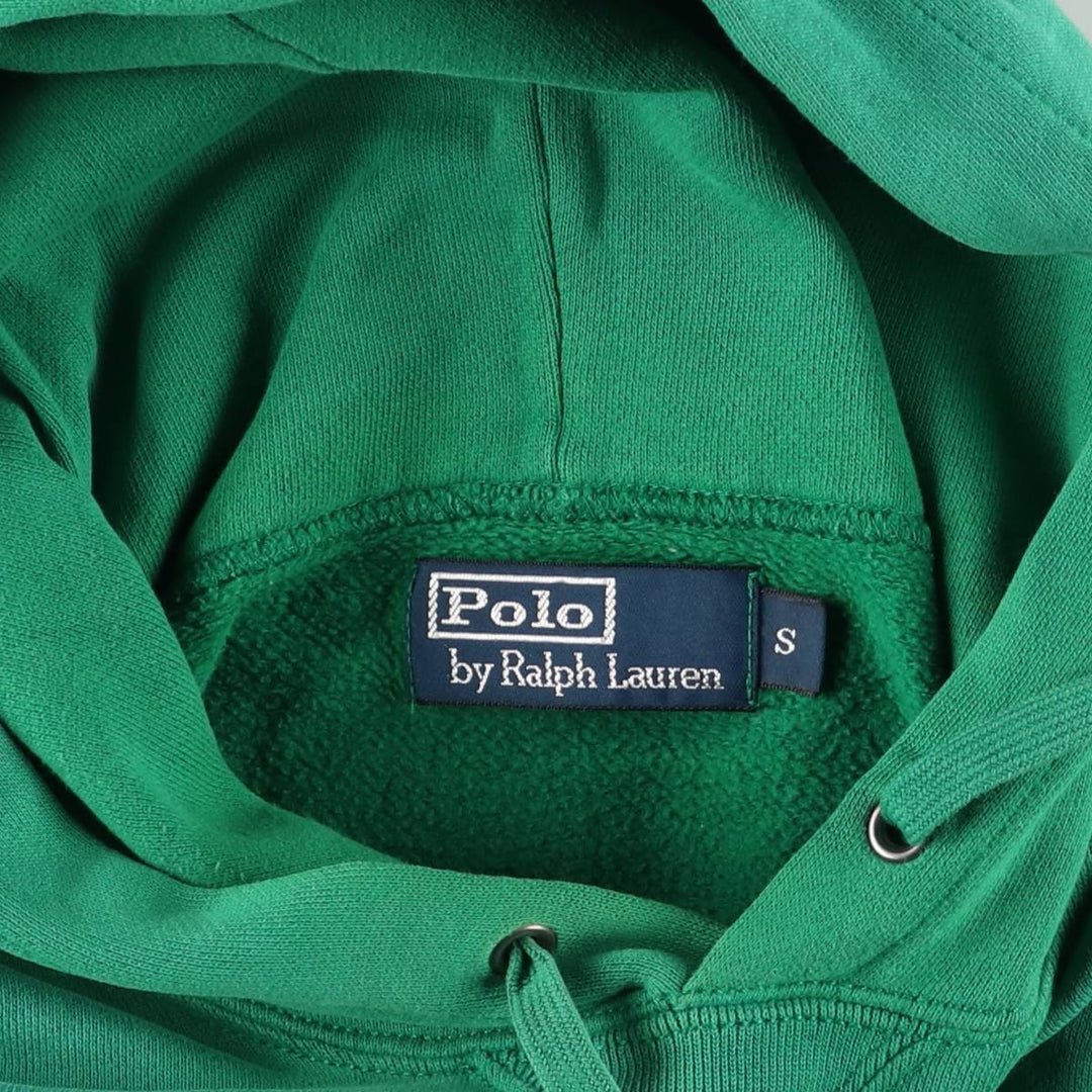 Ralph Lauren POLO by Ralph Lauren sweatshirt pullover hoodie, men's size S Pima Cotton green type Vintage Second Hand