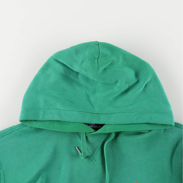 Ralph Lauren POLO by Ralph Lauren sweatshirt pullover hoodie, men's size S Pima Cotton green type Vintage Second Hand