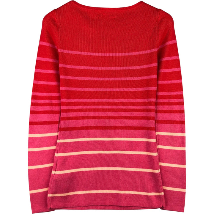 Tommy Hilfiger Striped Pima Cotton Knit Sweater, Women's Size XS Pima Cotton red type Vintage Second Hand