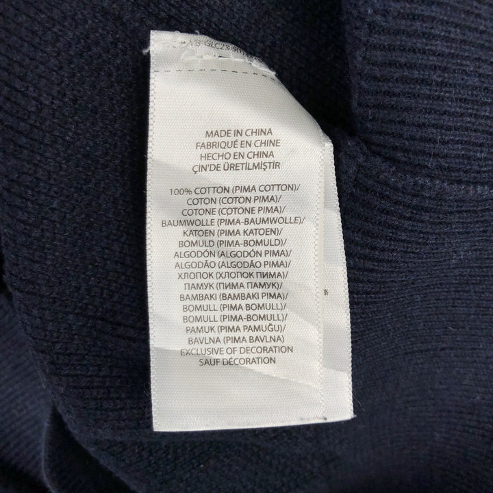 Ralph Lauren POLO RALPH LAUREN PIMA COTTON Pima Cotton Knit Half-Zip Sweater, Women's Size M Pima Cotton navy blue type Vintage Second Hand