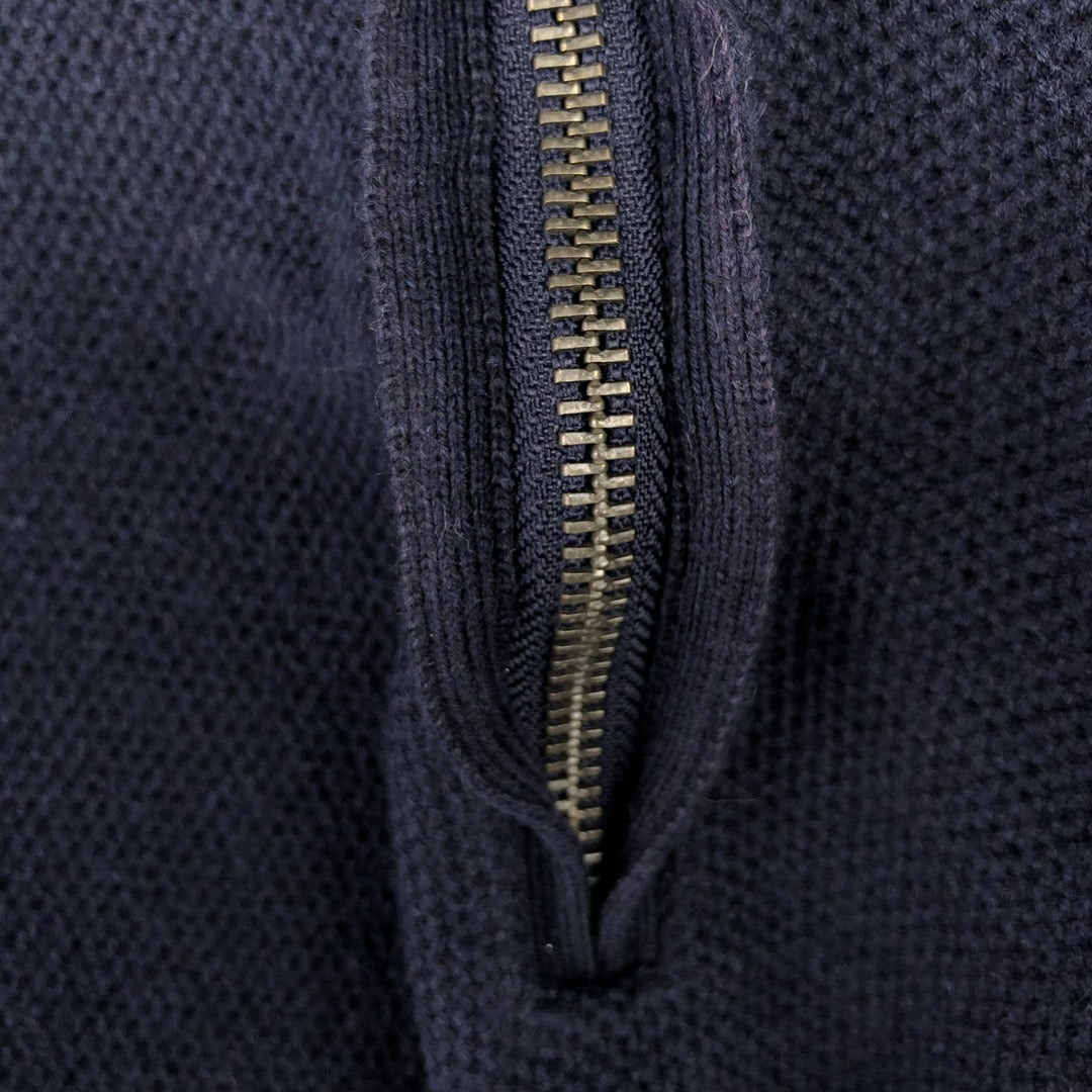 Ralph Lauren POLO RALPH LAUREN PIMA COTTON Pima Cotton Knit Half-Zip Sweater, Women's Size M Pima Cotton navy blue type Vintage Second Hand