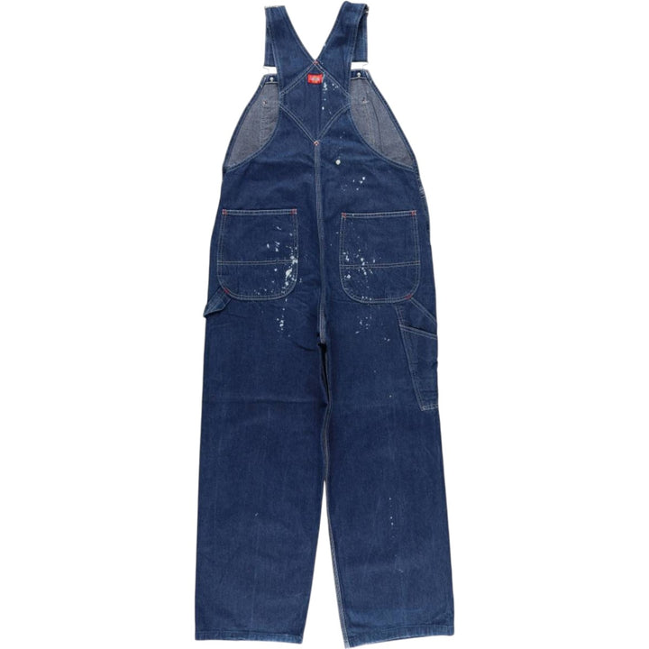 Dickies denim overalls for men, equivalent to w37 cotton blue type Vintage Second Hand