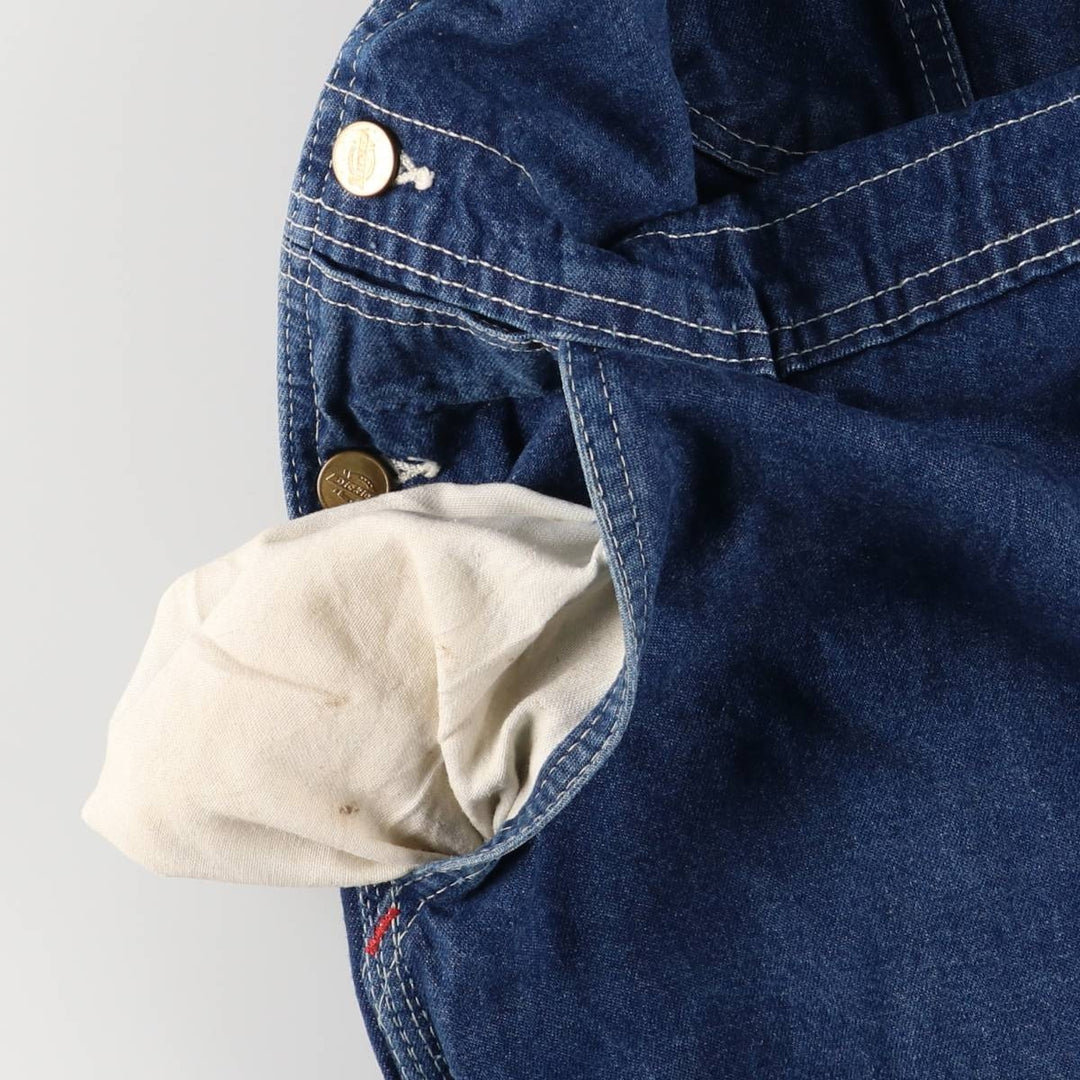 Dickies denim overalls for men, equivalent to w37 cotton blue type Vintage Second Hand