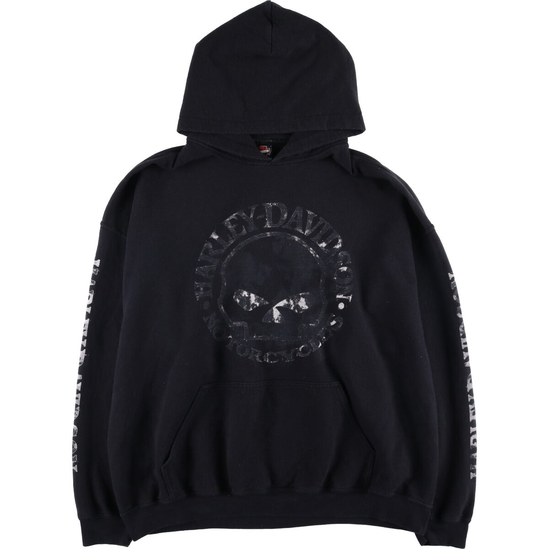 Harley-Davidson Sweatshirt Pullover Hoodie Men's XXL cotton black type Vintage Second Hand
