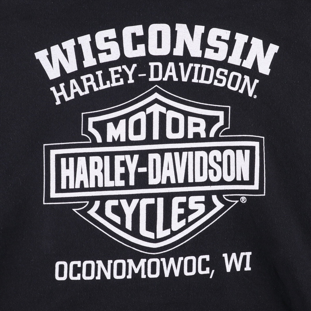 Harley-Davidson Sweatshirt Pullover Hoodie Men's XXL cotton black type Vintage Second Hand
