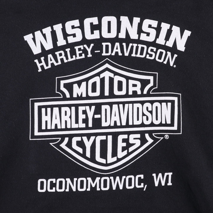 Harley-Davidson Sweatshirt Pullover Hoodie Men's XXL cotton black type Vintage Second Hand