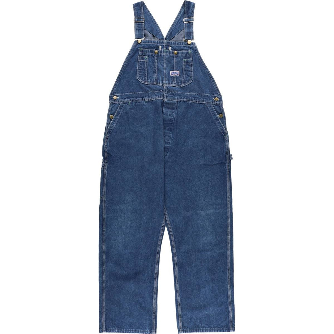 Vintage 1970'S Big Smith denim overalls, made in the USA, men's size W39. unclear blue type Vintage Second Hand