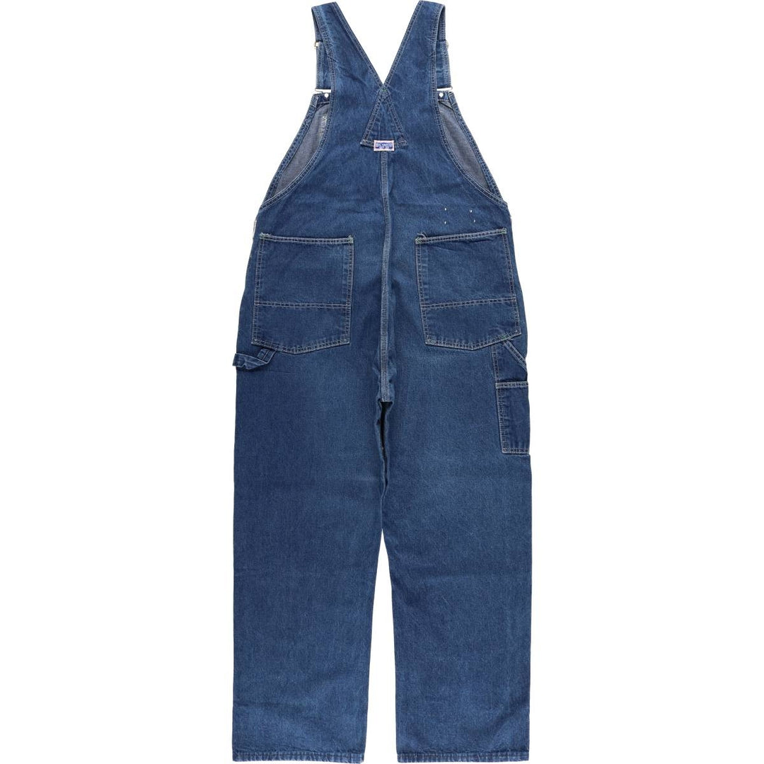 Vintage 1970'S Big Smith denim overalls, made in the USA, men's size W39. unclear blue type Vintage Second Hand