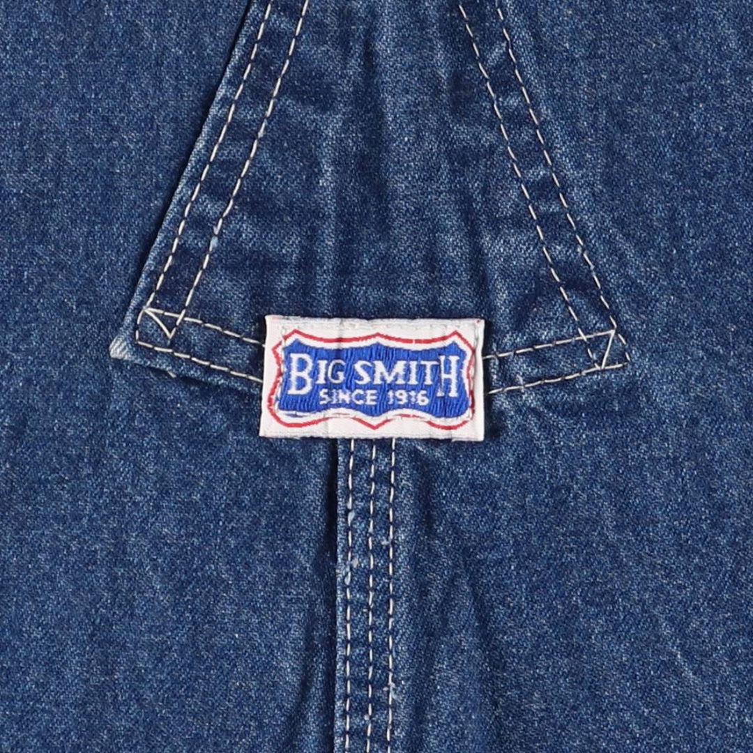 Vintage 1970'S Big Smith denim overalls, made in the USA, men's size W39. unclear blue type Vintage Second Hand