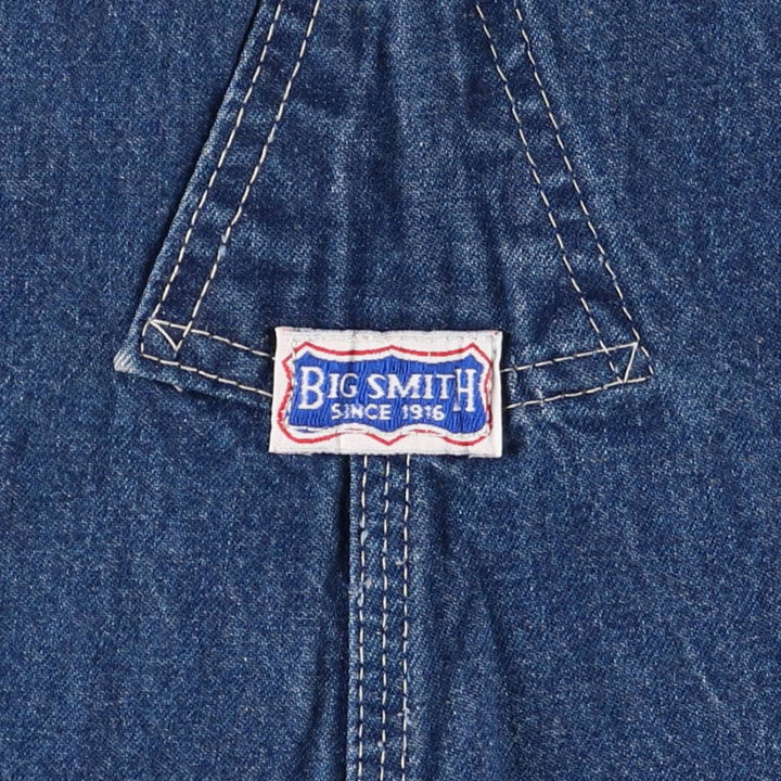Vintage 1970'S Big Smith denim overalls, made in the USA, men's size W39. unclear blue type Vintage Second Hand