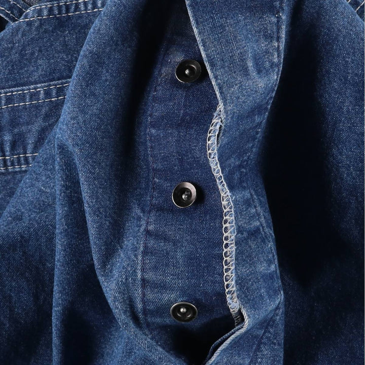 Vintage 1970'S Big Smith denim overalls, made in the USA, men's size W39. unclear blue type Vintage Second Hand