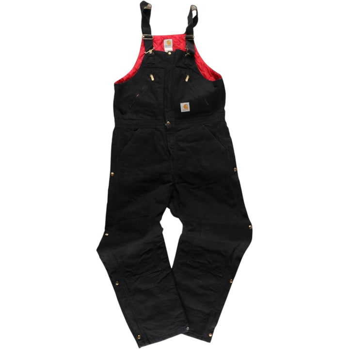 Oversized Carhartt double-knee duck overalls, men's size W46 unclear black type Vintage Second Hand